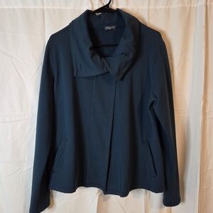 Lilla P Deep Blue Women's Cotton Blend Blazer Size L